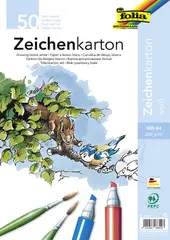 folia Feuille de carton à dessin, A3, 200 g/m2, blanc