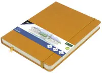 kangaro Cahier de croquis, couverture PU rigide, A5, ocre