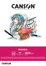 CANSON Bloc de dessin GRADUATE Manga, A4
