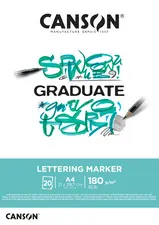 CANSON Bloc de dessin GRADUATE LETTERING MARKER, A4