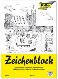 folia Bloc à dessiner, A4, 120 g/m2, 10 feuilles
