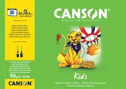 CANSON Bloc à dessin Kids, A2, 90 g/m2, 30 feuilles