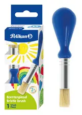 Pelikan Pinceau pour petits enfants, manche bombé, bleu