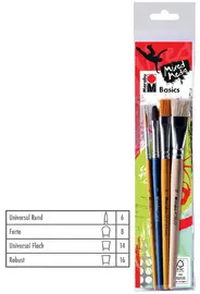 Marabu Kit de pinceaux "Basics", équipement de base