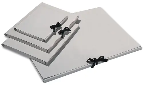folia Carton à dessin, en carton gris, A3, avec un ruban