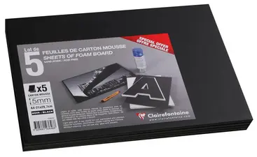Clairefontaine Carton mousse, 210 x 297 mm (A4), 5 mm, noir