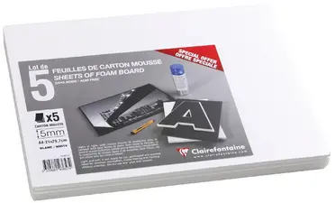 Clairefontaine Carton mousse, 297 x 420 mm (A3), 3 mm, blanc