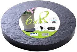 EDA Support à roulettes pour pot, 5 roulettes, aspect pierre