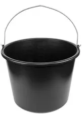 Bradas Seau, 16 litres, PVC, noir