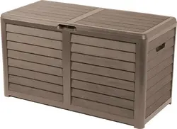 EDA Coffre de jardin BAYA, 420 L, aspect bois, marron