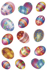 HERMA Stickers de Pâques DECOR "Oeufs de Pâques", brillant