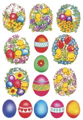 HERMA Stickers de Pâques DECOR "Fleurs et poussins