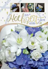 CACTUS Hochzeitskarte "Lila und weiße Blumen