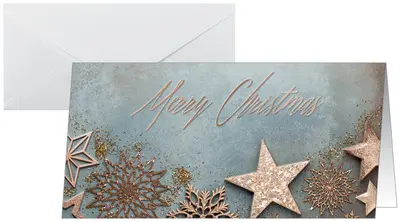 sigel Carte de Noël "Glamorous Christmas", format long