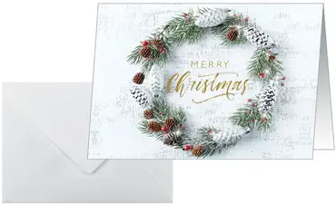 sigel Carte de Noël "Christmas wreath", A6 paysage
