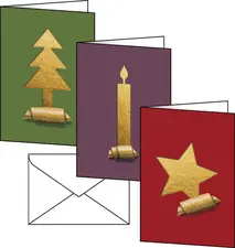 sigel Set de cartes de Noël "Cut-out style", A6, pour