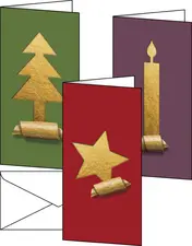 sigel Set de cartes de Noël "Cut-out style", long (2/3 A4),