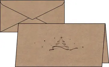 sigel Carte de Noël "Christmas tree", long (2/3 A4)