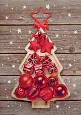 CACTUS Weihnachtskarte "Tanne Rot