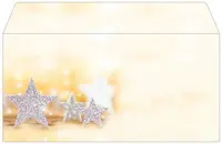 sigel Enveloppe à motif de Noël "Glitter Stars", format long
