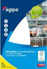 agipa Etiquette bijouterie, 45 x 8 mm, format A5, enlevable