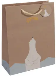 sigel Sac cadeau de Noël "Polar bear with...", grand