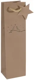 sigel Sac pour bouteille "Christmas tree", carton kraft