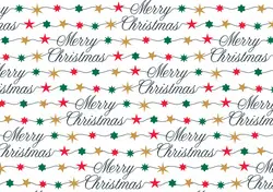 SUSY CARD Papier cadeau de Noël "guirlande étoilée