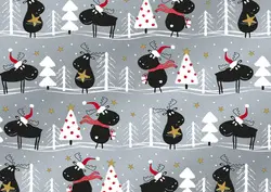 SUSY CARD Papier cadeau de Noël "renne noir