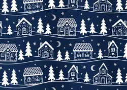 SUSY CARD Papier cadeau de Noël "maisonnettes