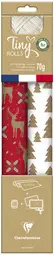 Clairefontaine Set de papiers cadeau de Noël "Tiny Rolls