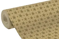 Clairefontaine Papier cadeau de Noël "Etoiles dorées
