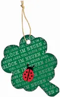 CACTUS Neujahrs-Geschenkanhänger "Kleeblatt