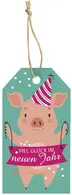 CACTUS Neujahrs-Geschenkanhänger "Partyschwein