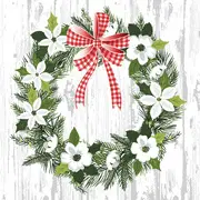 PAPSTAR Serviette à motif de Noël "Christmas Wreath