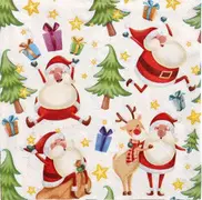 PAPSTAR Serviette à motif de Noël "Happy Santa