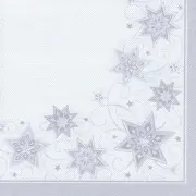 PAPSTAR Serviette à motif de Noël "Just Stars", blanc