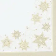 PAPSTAR Serviette à motif de Noël "Just Stars", champagne