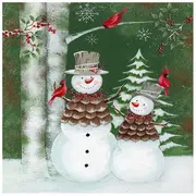PAPSTAR Serviette à motif de Noël "Forest Snowmen