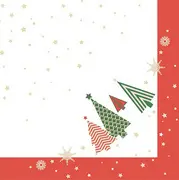 PAPSTAR Serviette à motif de Noël "Plain Christmas Trees