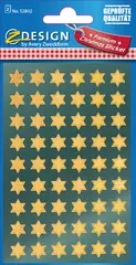 AVERY Zweckform ZDesign Stickers de Noël "étoiles", or