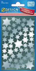 AVERY Zweckform ZDesign Stickers de Nöel "étoiles", argent