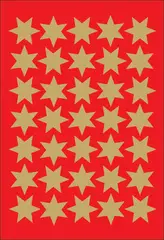 HERMA Autocollants de Noël DECOR "étoiles", 16 mm, or