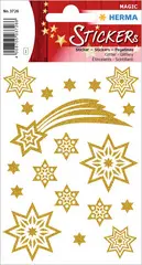 HERMA Autocollants de Noel MAGIC "étoile & étoile filante