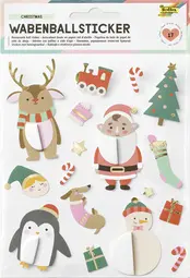 folia Sticker boule en papier de Noël CHRISTMAS