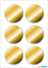 HERMA Sticker de Noël, rond, 32 mm, or