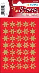 HERMA Autocollants de Noël DECOR "Etoiles", doré à chiffres