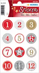HERMA Autocollants de Noël DECOR "Calendrier de l'Avent