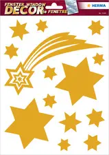HERMA Image de Noël pour fenêtre "Etoiles", or
