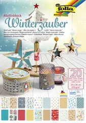 folia Bloc à motifs "Magie de l'hiver", 240 x 340 mm, par 20